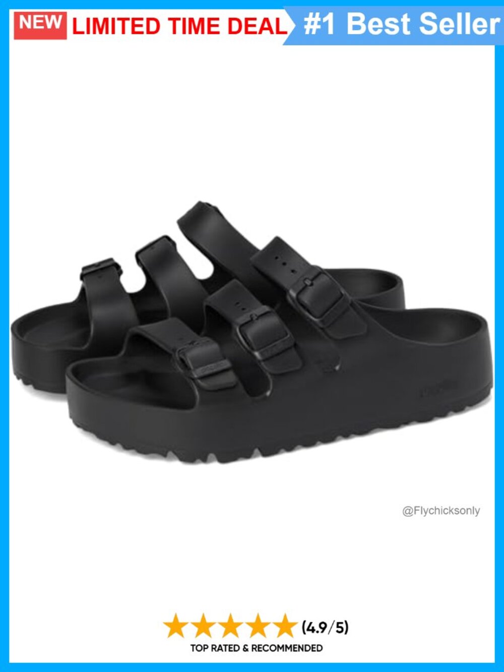 Platform EVA Slide Sandals Open Toe Slingback Buckle